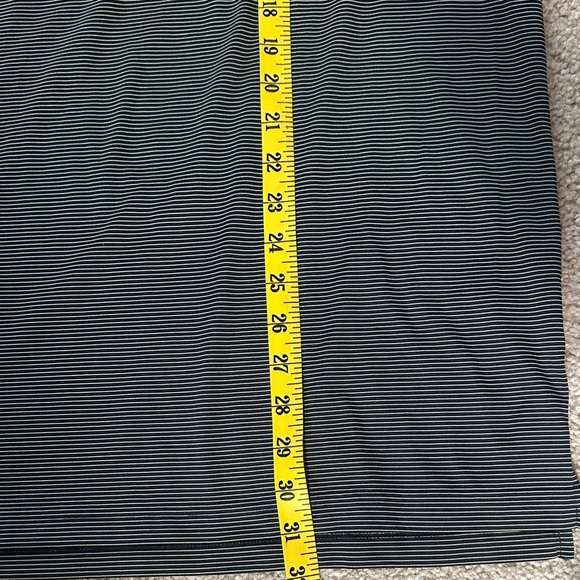 St. Andrews Links Tartan Striped Performance Polo Black Yellow Casual Golf Large - Picture 6 of 7